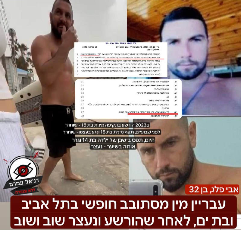 חשד לתקיפה מינית חמורה בבת ים: עבריין מין סדרתי נעצר שוב לאחר שפגע בבת 14