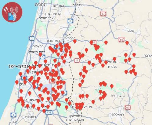 מטח ירי רקטי לעבר מרכז הארץ