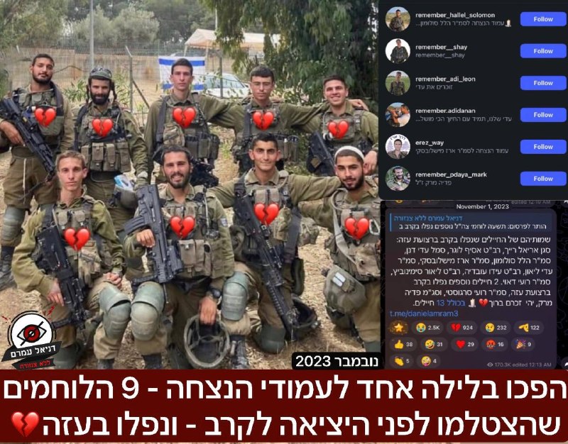 9 הלוחמים מגדוד צבר שנפלו בעזה