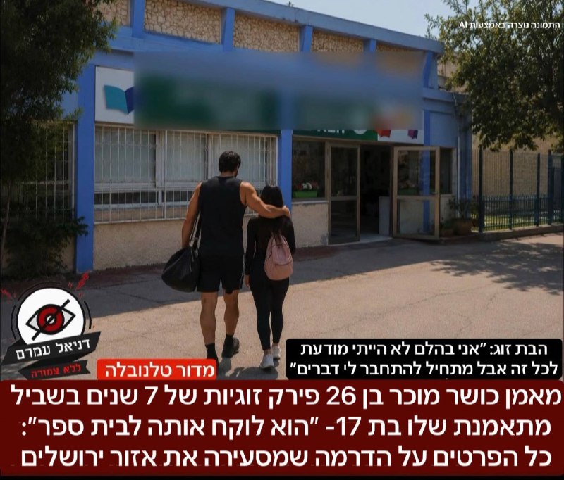 ״אחרי 7 שנים זרק אותה בשביל מתאמנת שלו בת 17״: מדור הטלנובלה: הדרמה עם מאמן כושר מוכר שמסעירה את ירושלים: הסיפור החל לעורר שמועות בבית ספר מאד נחשב בירושלים, לפיו תלמידה בת 17 החלה לצאת עם מאמן כושר מ