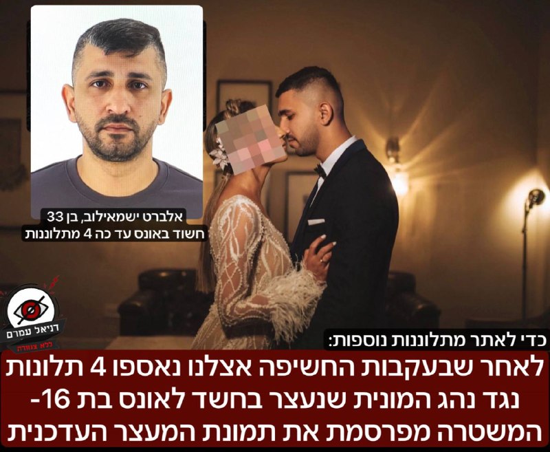 לאחר שבעקבות החשיפה אצלנו נאספו 4 תלונות נגד נהג המונית שנעצר בחשד לאונס בת 16- המשטרה מפרסמת לפני זמן קצר את תמונת המעצר העדכנית כדי להביא מתלוננות נוספות: אלברט ישמאילוב, נהג המונית מהקריות- חשוד בא