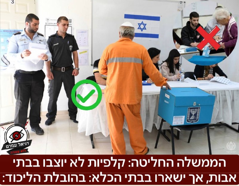 הממשלה החליטה: קלפיות יוצבו בבתי כלא, אך לא בבתי אבות