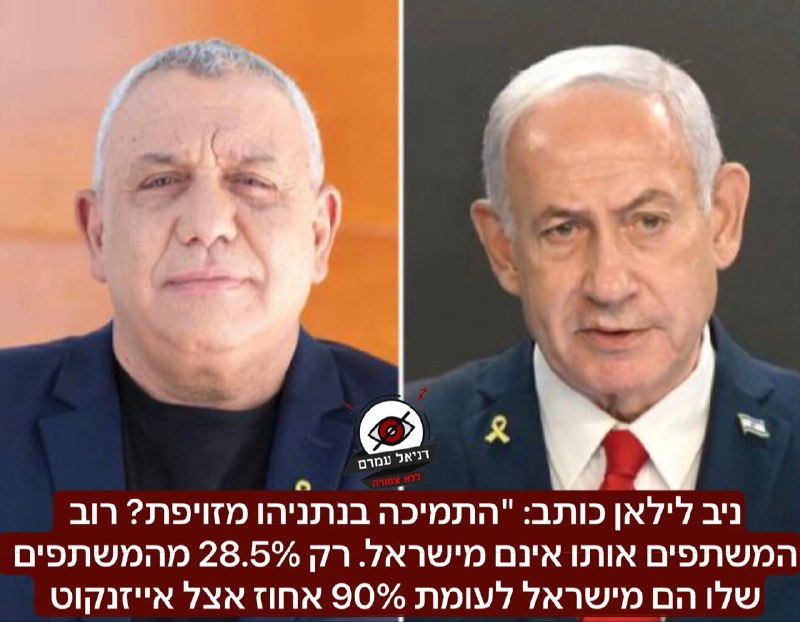 ניב לילאן כותב: "התמיכה בנתניהו מזויפת? רוב המשתפים אותו אינם מישראל. רק 28.5% מהמשתפים שלו הם מישראל לעומת 90% אחוז אצל אייזנקוט  (וואלה)