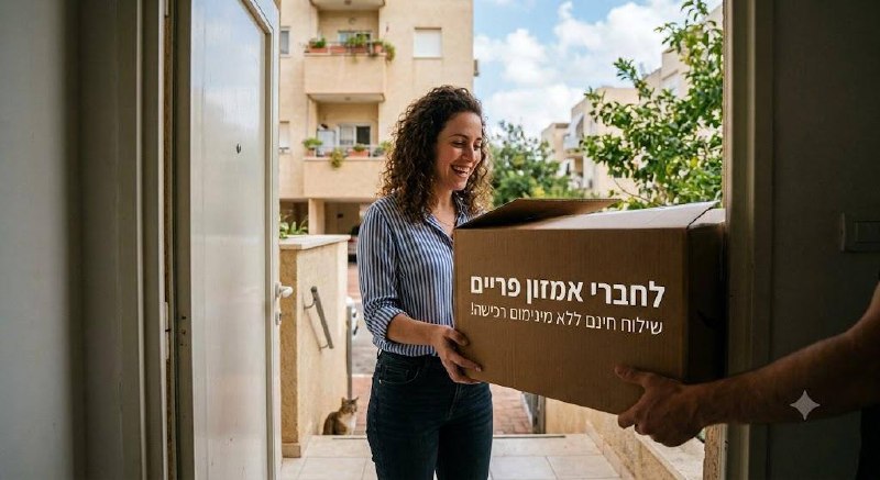 אמזון: שילוח חינם לחברי פריים ללא מינימום הזמנה