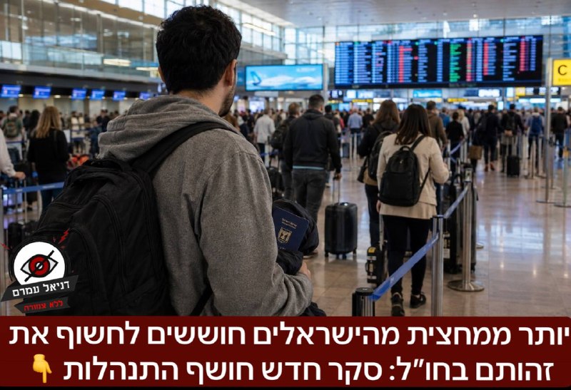יותר ממחצית מהישראלים חוששים לחשוף את זהותם בחו״ל: סקר חדש שנערך החודש על ידי המרכז להשפעה יהודית, מצא כי 52% חוששים להזדהות כישראלים בזמן נסיעה לחו״ל, ו־41% אף שינו את התנהגותם מאז 7 באוקטובר 2023, ב