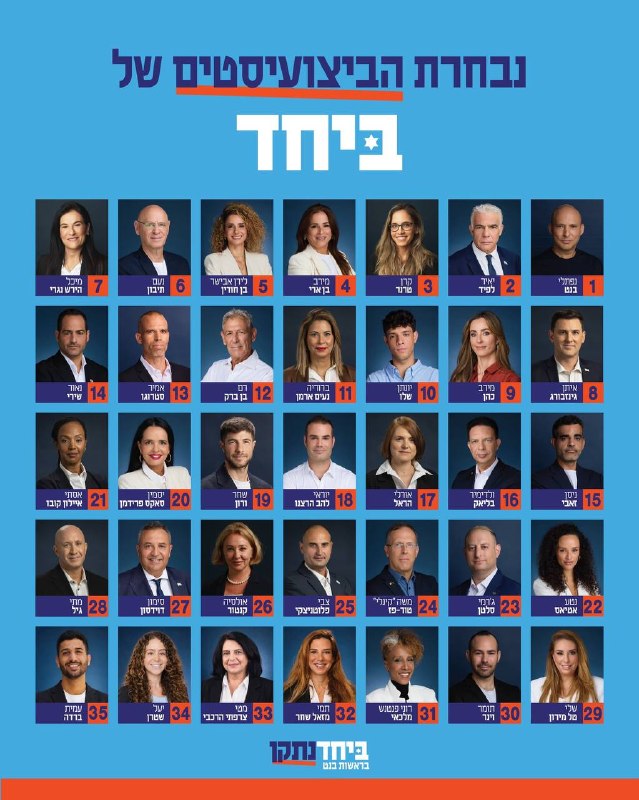 נפתלי בנט מציג את נבחרת הביצועיסטים של מפלגת ״ביחד